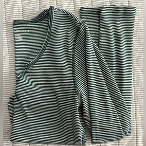American Eagle Striped Crop Shirt